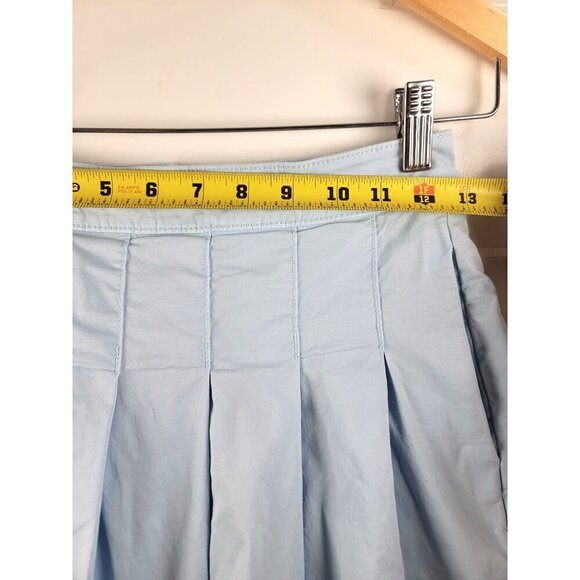 American Eagle Light Blue Pleated Skirt Back Zipper Closure Size 0 - Picture 5 of 10